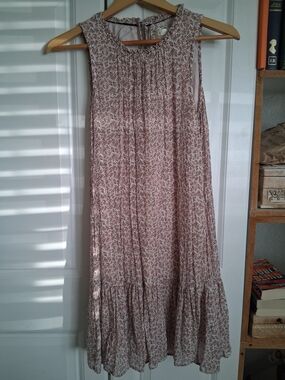 Anthropologie Dusty Blush Floral Maxi Skirt